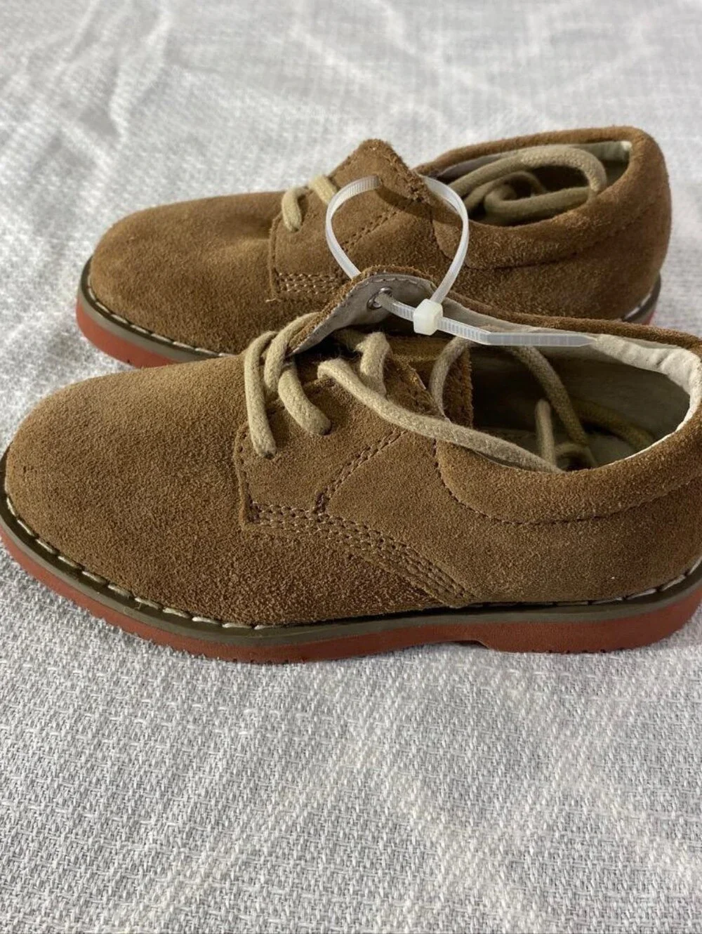Tucker + Tate Boys Brown Suede Oxford Shoes Size 8.5 Toddler Lace Up Dressy